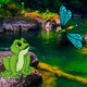 Big dragonfly land escape
